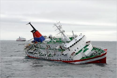 A Capsized Ship